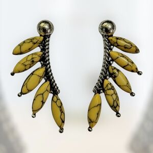 Boho Yellow Stone Earrings New